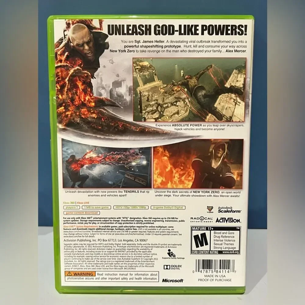 Prototype 2 for Xbox 360 action adventure